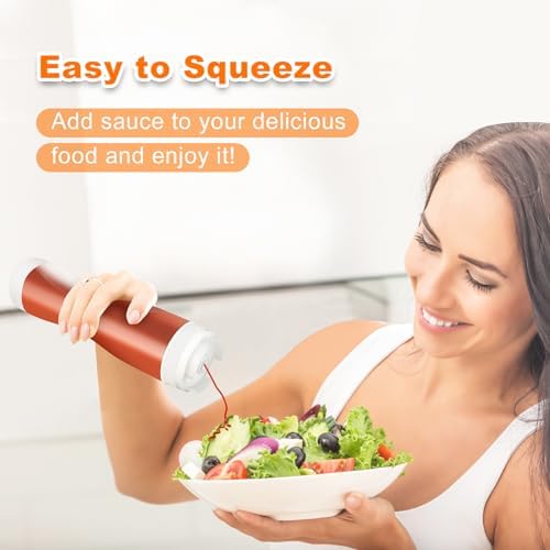 CHIVENIDO 6PCS Inverted Squeeze Bottle Set No Leak Inversion Safe and Versatile