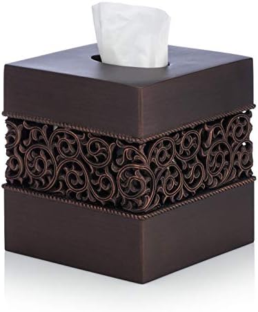 Essentra Home Bronze Tissue Cover for Bathroom Counter