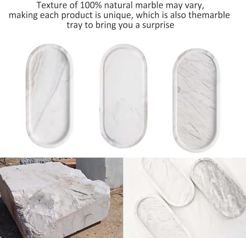 NANSHOP - Natural Travertine Marble Bathroom Vanity Tray
