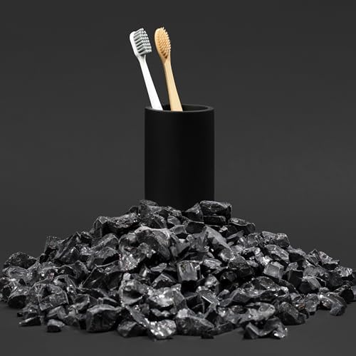 Essentra Home Matte Black Tumbler for Vanity Pencil Pen Makeup Brush Holder