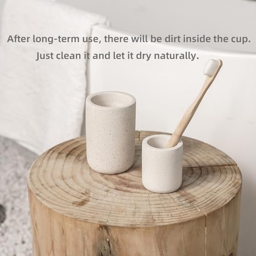 Concrete Tumbler Set 2-Pack Stylish Design for Bath Kitchen