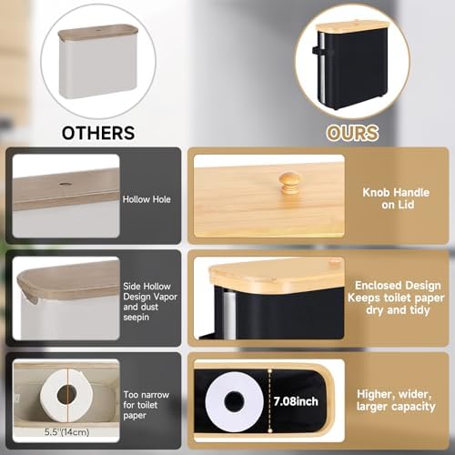 Sicamin Bamboo Folding Toilet Paper Organizer