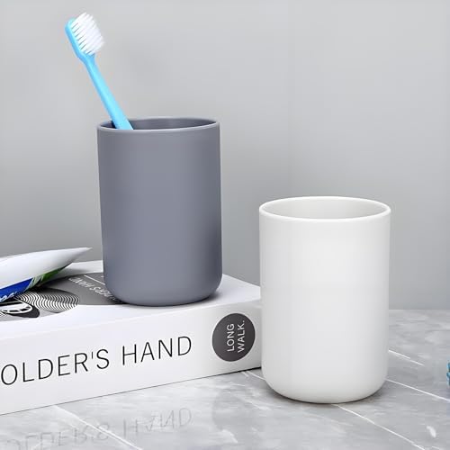 Huationdi 4-Piece Plastic Toothbrush Cup Organizer 300ml