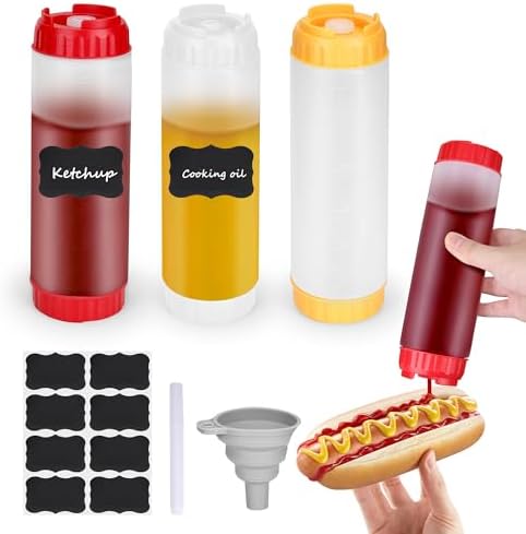 3PCS Squeeze Condiment Bottles