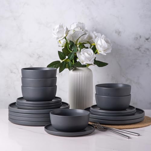 Inside Unique Ceramic Dinner Plate Set 6-Piece