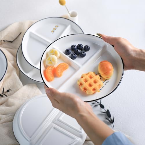 DINOSAUR DELIGHTS - CLAssy 8in Ceramic Plate for Balanced Meals