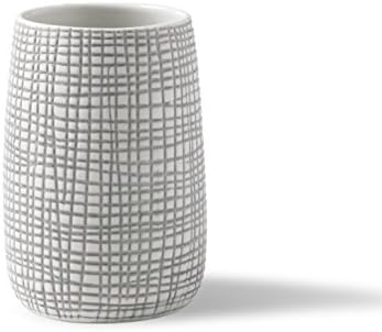 Sturdy raffia tumbler porcelain bath accessory