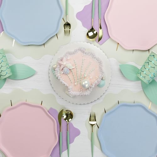 Sky Blue Compostable Dinner Plates