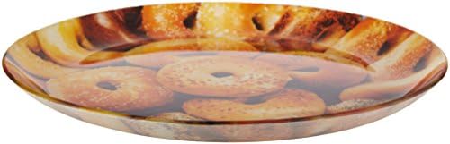 Rite Lite Glass Serving Plate for Bagels - Stylish Modern Design