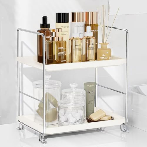 FSyueyun 2-Tier Sliver Bathroom Counter Organizer