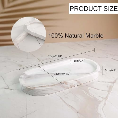 NANSHOP - Natural Travertine Marble Bathroom Vanity Tray