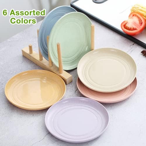 6-Piece Set of 10-Inch Wheat Straw Plates