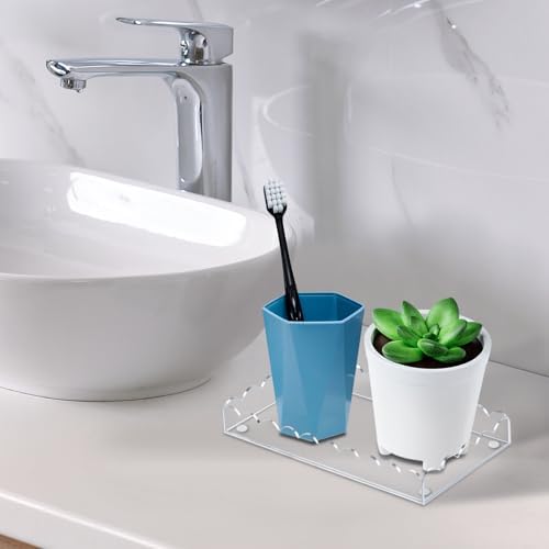 Elegant Acrylic Bathroom Vanity Tray