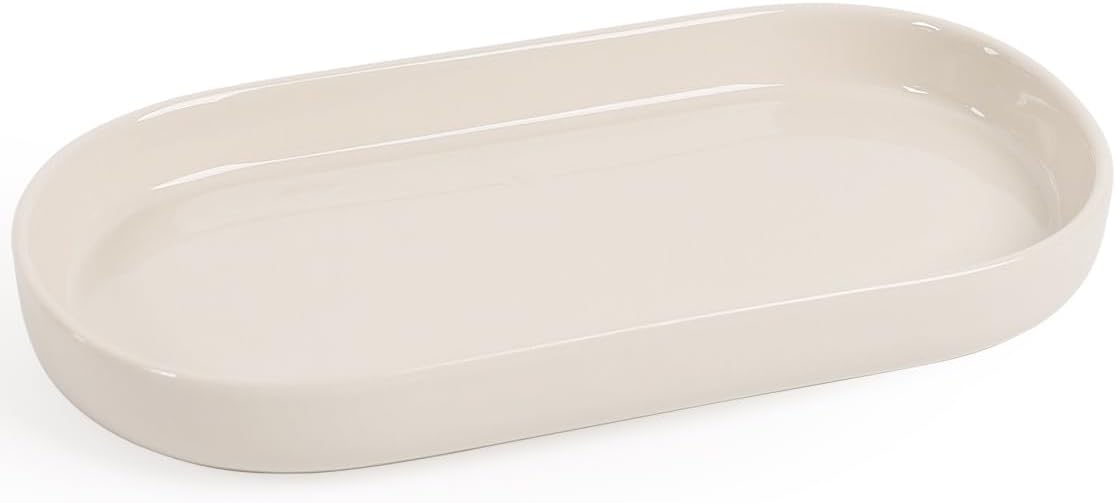 Elegant Ceramic Bathroom Vanity Tray with Beautiful Design