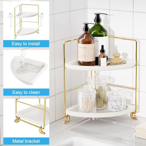 Premium 2-Tier Corner Organizer for Bath