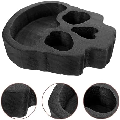 Alipis Halloween Wooden Skull Bowl Charcuterie Board
