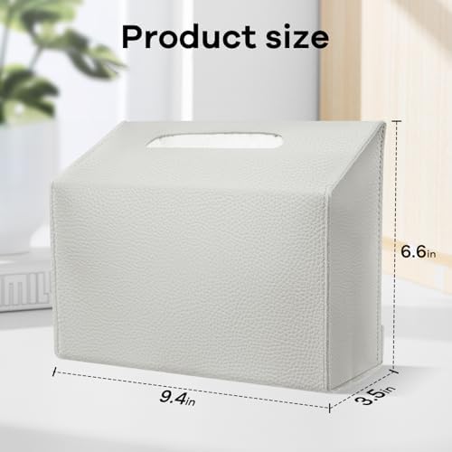 Sturdy Leather Tissue Box Cover Kleenex Compatible