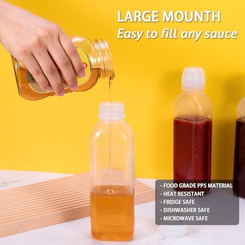 Parbee 10oz Leak-Resistant Squeeze Bottles 4-Pack