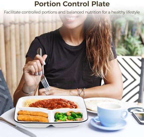 OMISTAR 4-Piece Portion Control Plates Set
