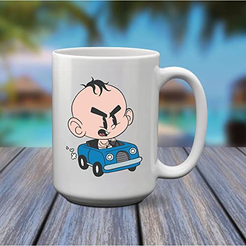 Surprise Toddler mug with Angry Baby Car inside