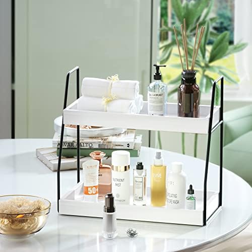 Space-Saving 2-Tier Bathroom Organizer Countertop
