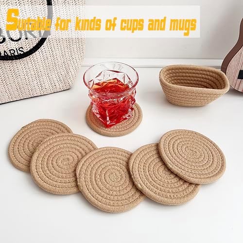Valdivia Boho Coasters Set - Handmade Woven for Home