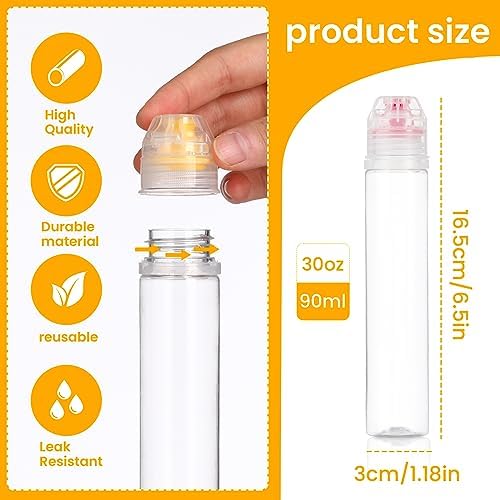 Raynag 8-Piece Honey Squeeze Bottle Set Reusable