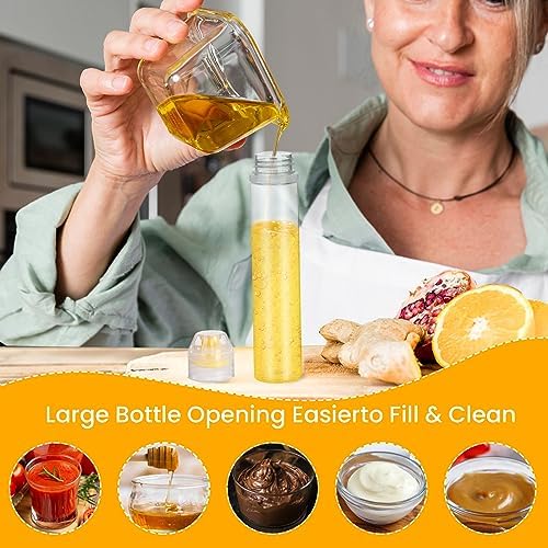Raynag 8-Piece Honey Squeeze Bottle Set Reusable