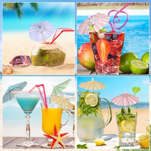 Cocktail Picks for Drinks 150 Pieces tropical umbrella pick set