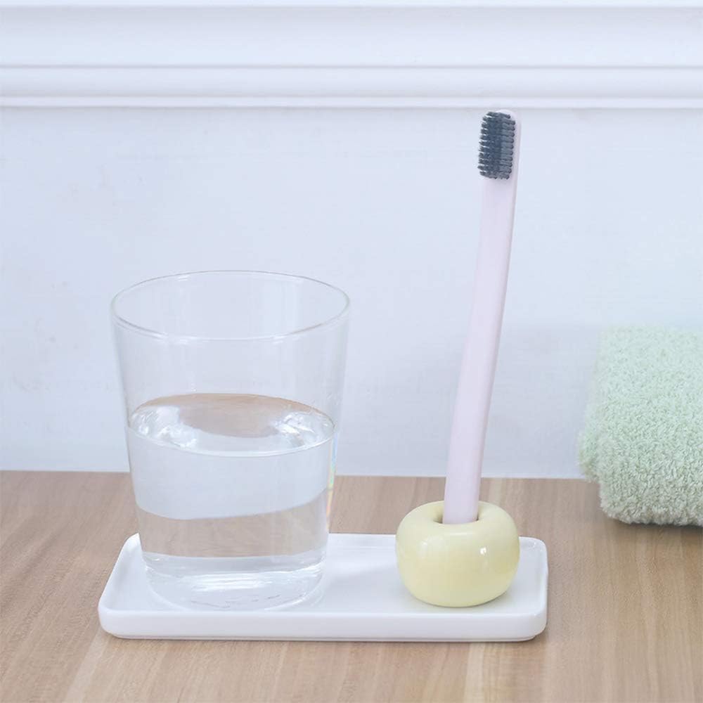 White Ceramic Vanity Tray Small Rectangle Bathroom Organizer