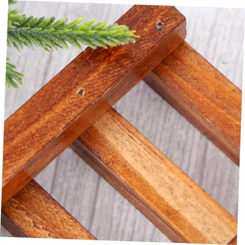 Stylish Retro Wooden Soap Dish with Drain for Countertops Showers