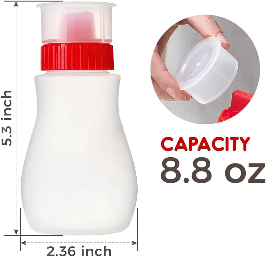 2-Piece 8oz Squeeze Condiment Bottles