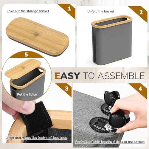 Compact Bamboo Toilet Paper Holder
