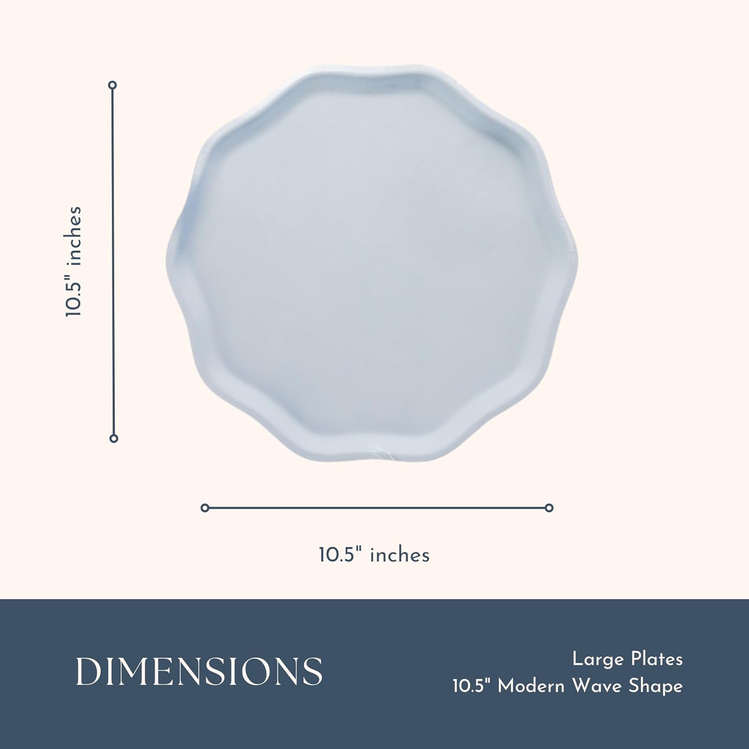 Sky Blue Compostable Dinner Plates