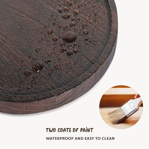 Round Wood Bathroom Organizer