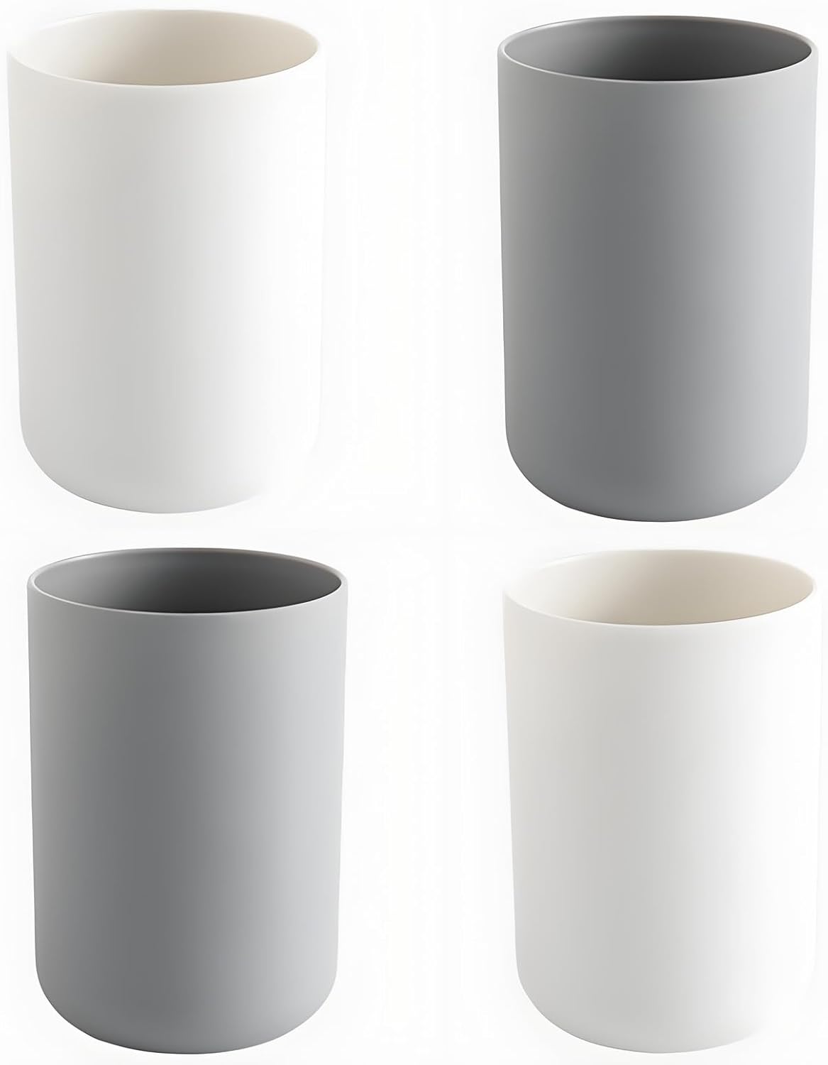 Huationdi 4-Piece Plastic Toothbrush Cup Organizer 300ml