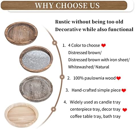 Hanobe Rustic Wooden Serving Tray Perfect for Gatherings
