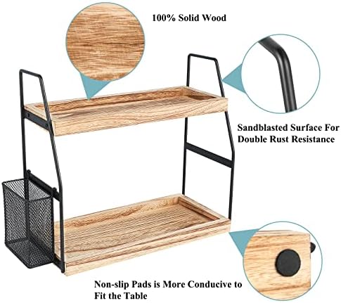 Bath Organizer 2-Tier Storage Shelf for Vanity