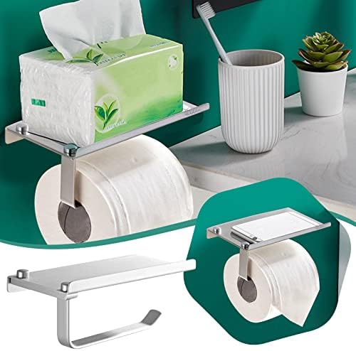 Stylish Toilet Paper Holder Phone Shelf Wall-Mounted Holder
