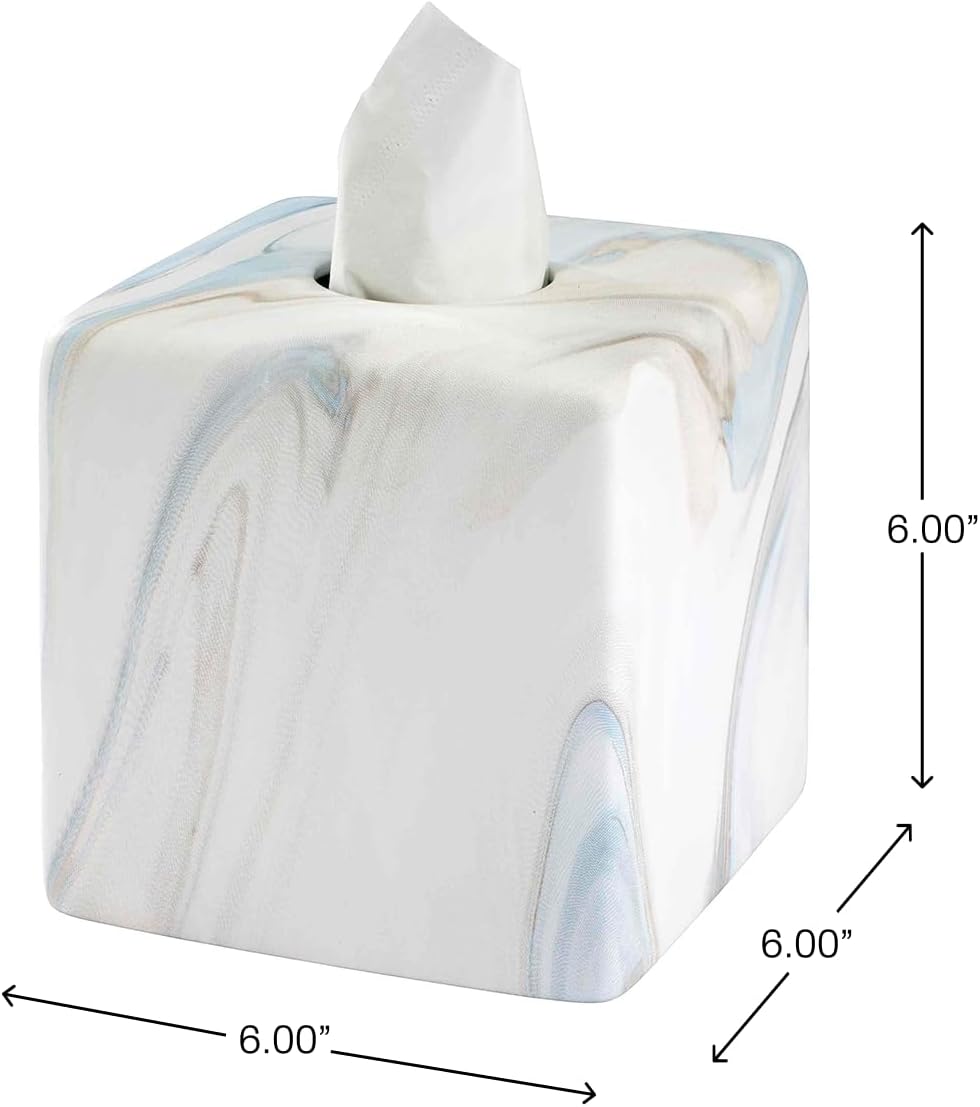 Avanti Resin Tissue Box Cover Blue