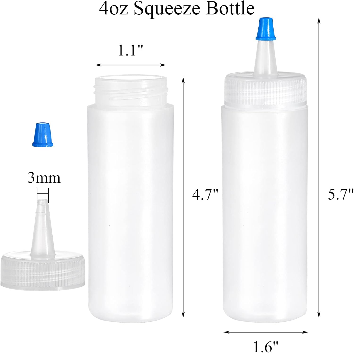 Fasmov Squeeze Bottle 40-Pack for Kits Salads and More