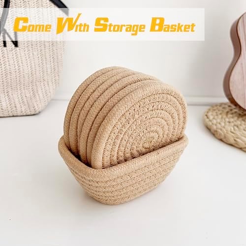 Valdivia Boho Coasters Set - Handmade Woven for Home