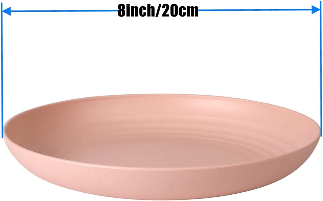WANBY Lightweight Wheat Straw Dinner Plates Set