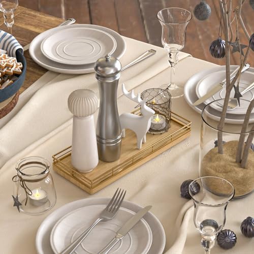 Elegant Oak Kitchen Tray for Morning Routine