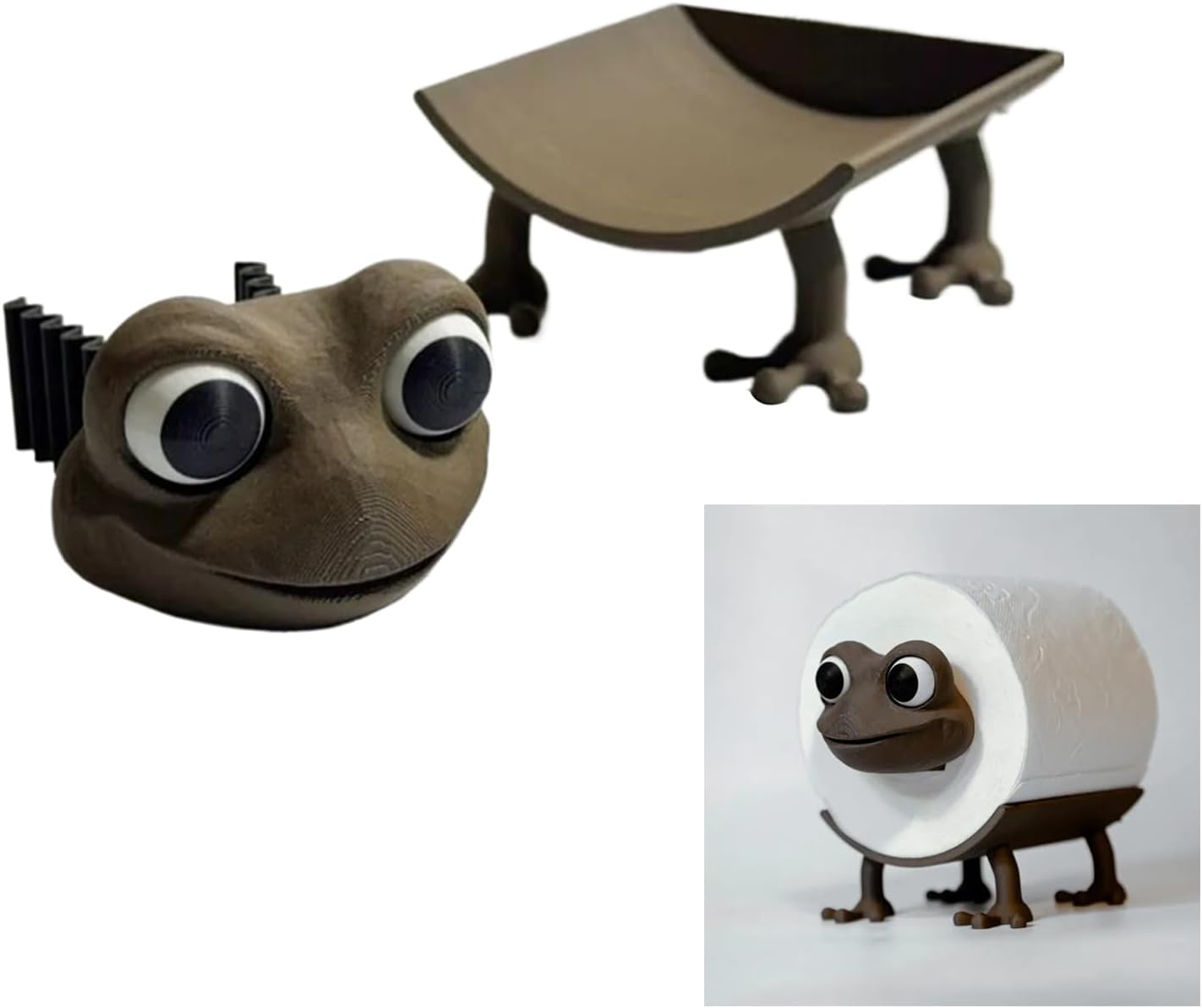 QUARK Frog Toilet Roll Holder - Cute Storage Stand
