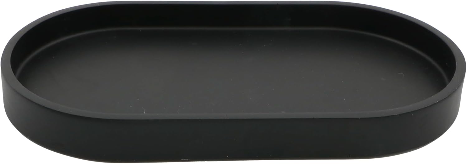 Elegant Black Resin Vanity Tray