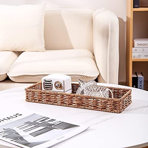 Rattan Bathroom Tray for Storage Decor