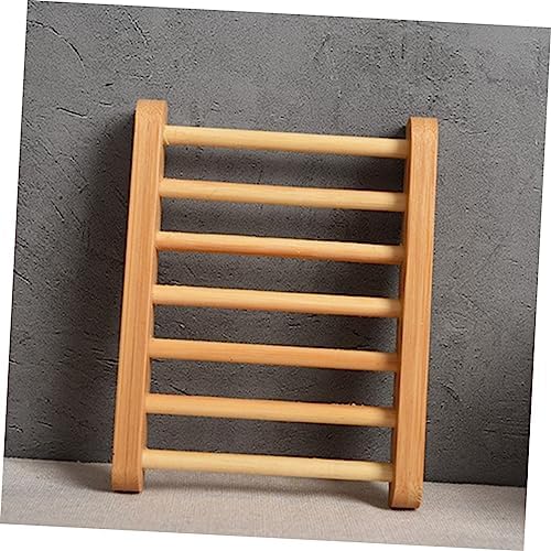HEALLILY Wooden Soap Rack Elegant Draining Design for Bathroom Countertop Use