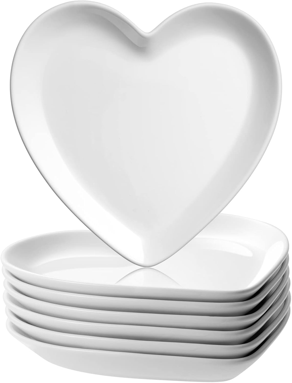 Adorable 12-Piece Heart Ceramic Plates forWeddings Greetings