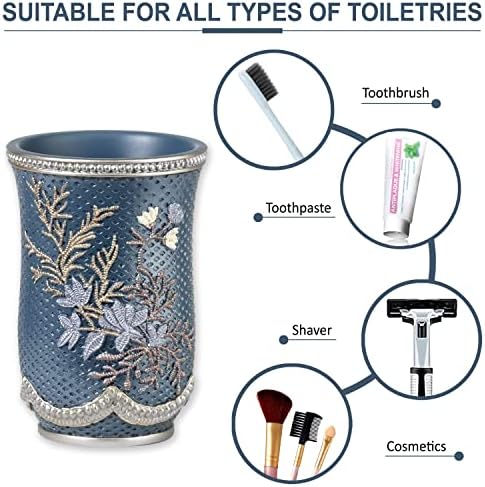 Popular Bath Capri Tumbler in Slate Blue Modern Design for Any Bathroom